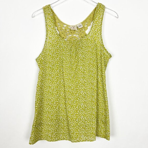 Vintage DCC Missy Crocheted Trim Floral Print Camisole Tank Top. Size S - Picture 3 of 13